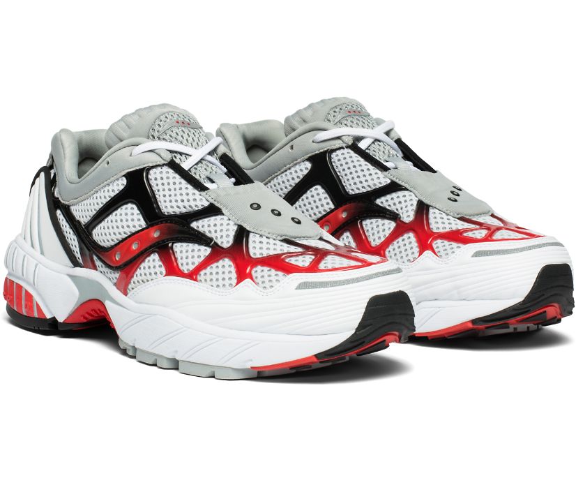 Saucony Grid Web Women's Originals White / Grey / Red | AU 007UZGT